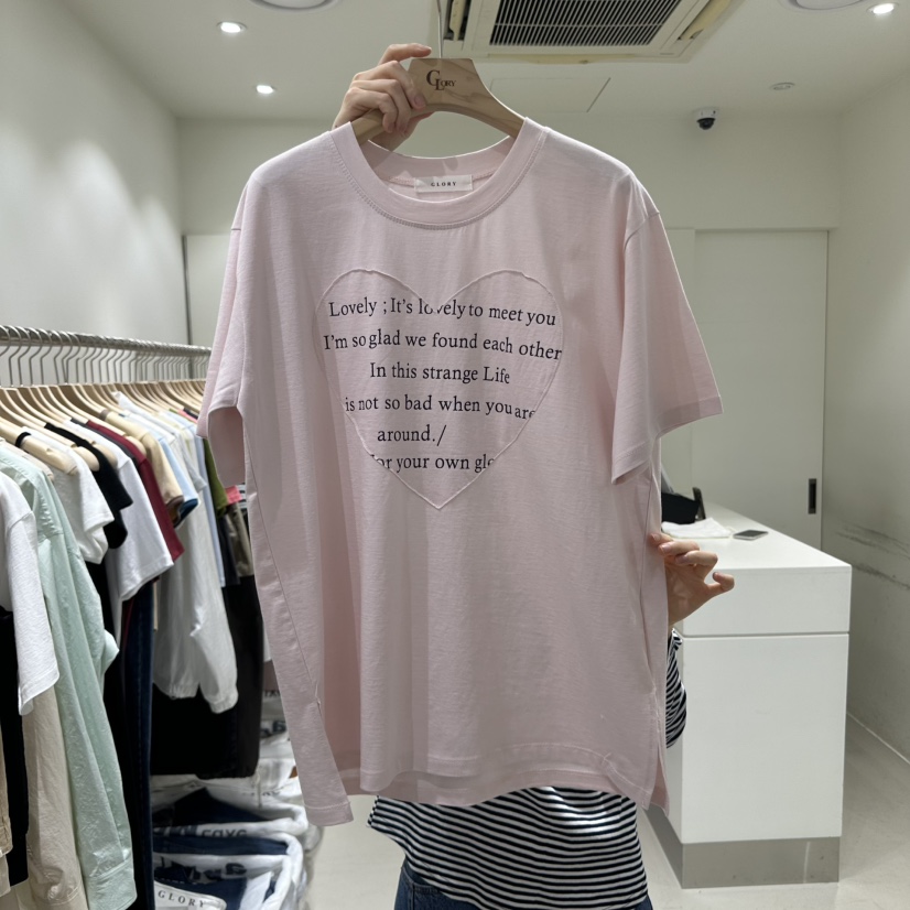 GLORY直郵韓國代購㊣女裝新品熱賣休閑推薦25春夏時尚人氣T恤GLORYT恤圖色3