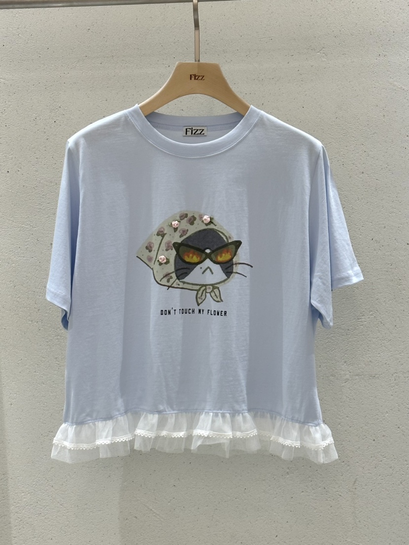FIZZ韓國直郵㊣女裝新品休閑推薦25春夏熱賣時尚人氣T恤FIZZT恤圖色2