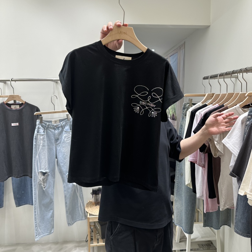JOEL韓國直郵㊣女裝新款25春夏熱賣休閑人氣時尚推薦T恤JOELT恤圖色3
