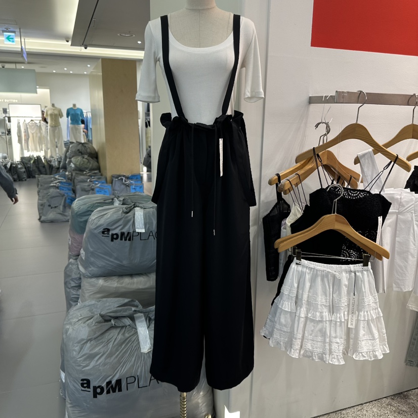 ATPZ韓國直郵㊣東大門實拍女裝新款熱賣時尚推薦人氣背帶褲ATTENTION PLEAES背帶褲