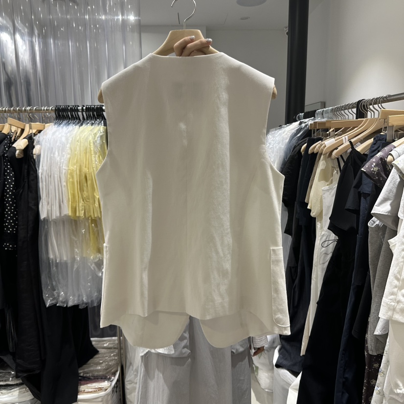 GREEK韓國直郵㊣女裝新品時尚休閑熱賣人氣推薦25春夏馬甲亞麻布GREEK馬甲