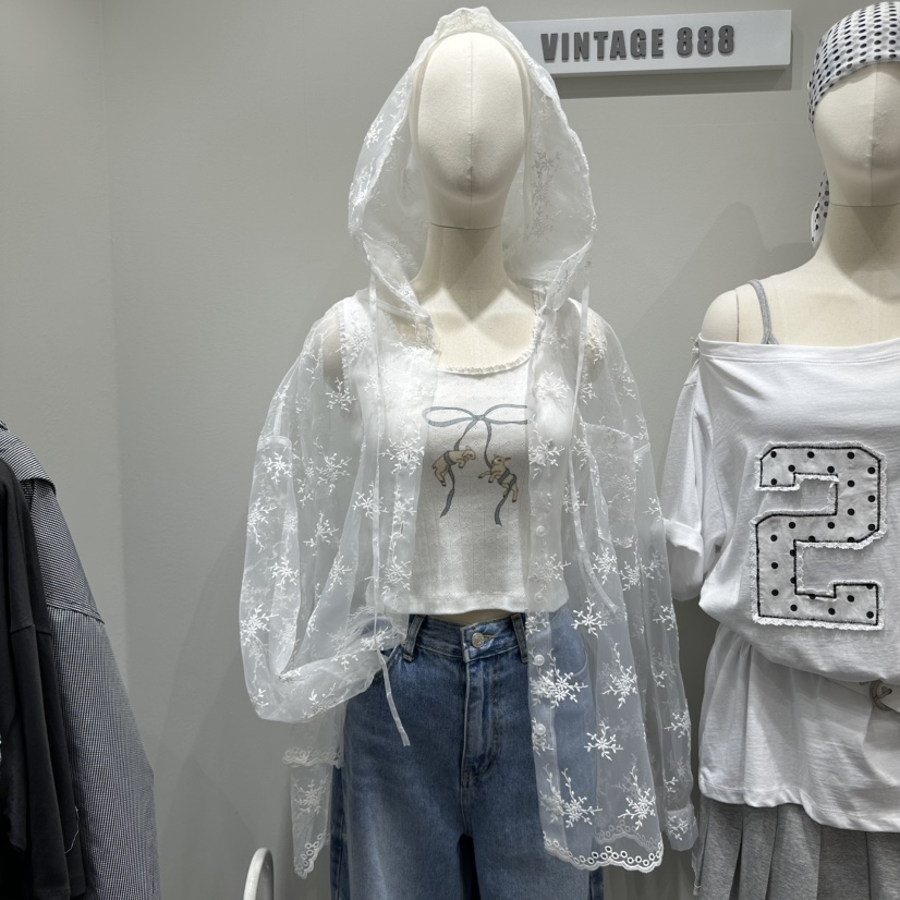 VINTAGE 888韓國直郵㊣女裝新款熱賣推薦休閑人氣夾克連帽衫VINTAGE888/TRIPLE EIGHT夾克