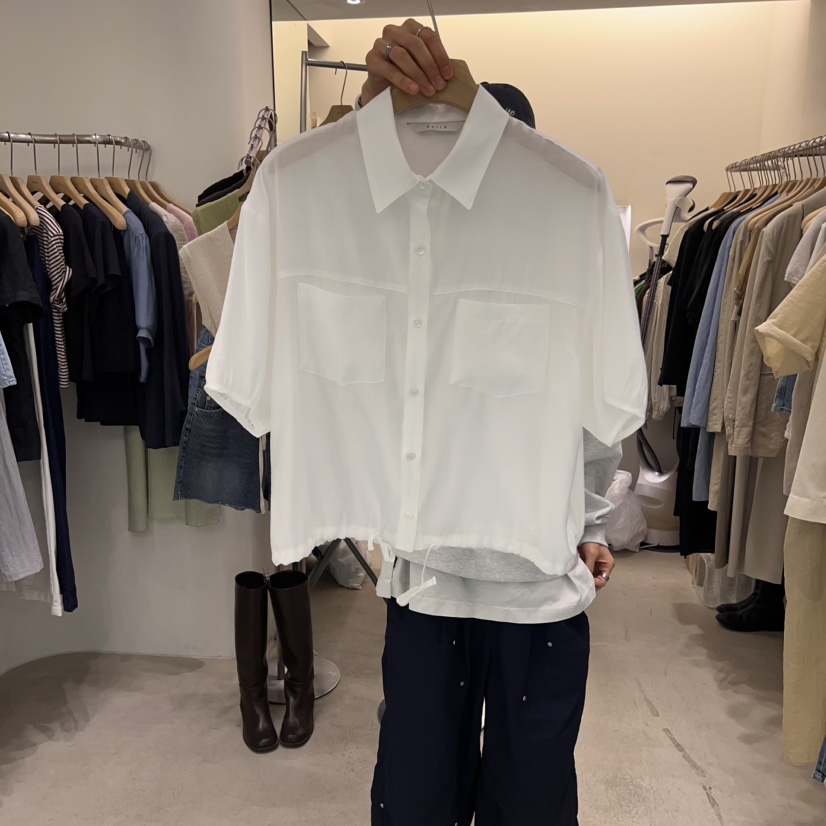 PHILO直郵韓國代購㊣女裝新款25春夏推薦熱賣時尚襯衫蕾絲衫PHILO襯衫/蕾絲衫