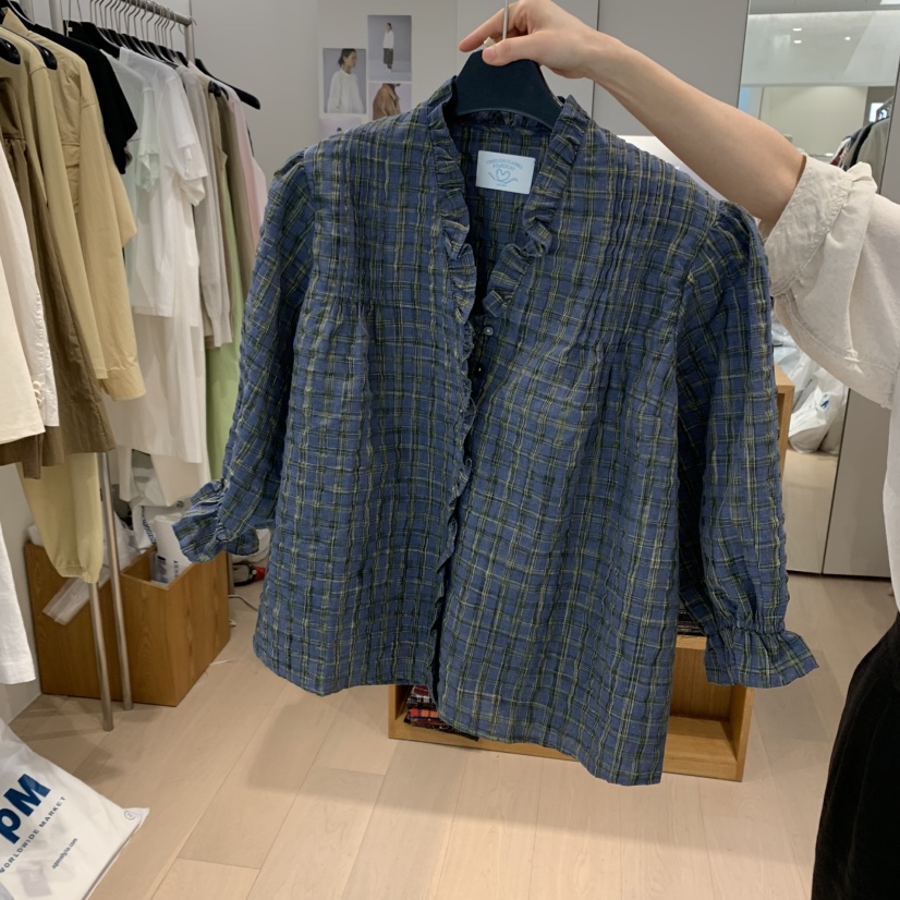 THE TARDUST直郵韓國代購㊣女裝新品25春夏推薦襯衫蕾絲衫THE TARDUST襯衫/蕾絲衫圖色1