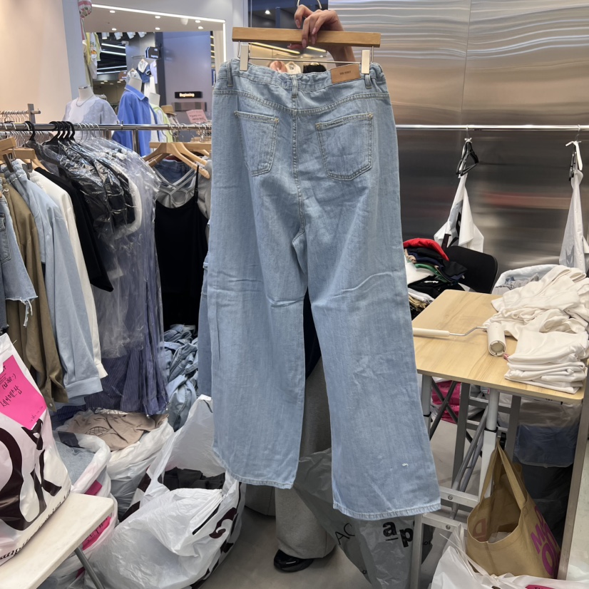 THE FIRST-Q韓國㊣直郵東大門代購女裝新款熱賣25春夏牛仔褲THE FIRST牛仔褲