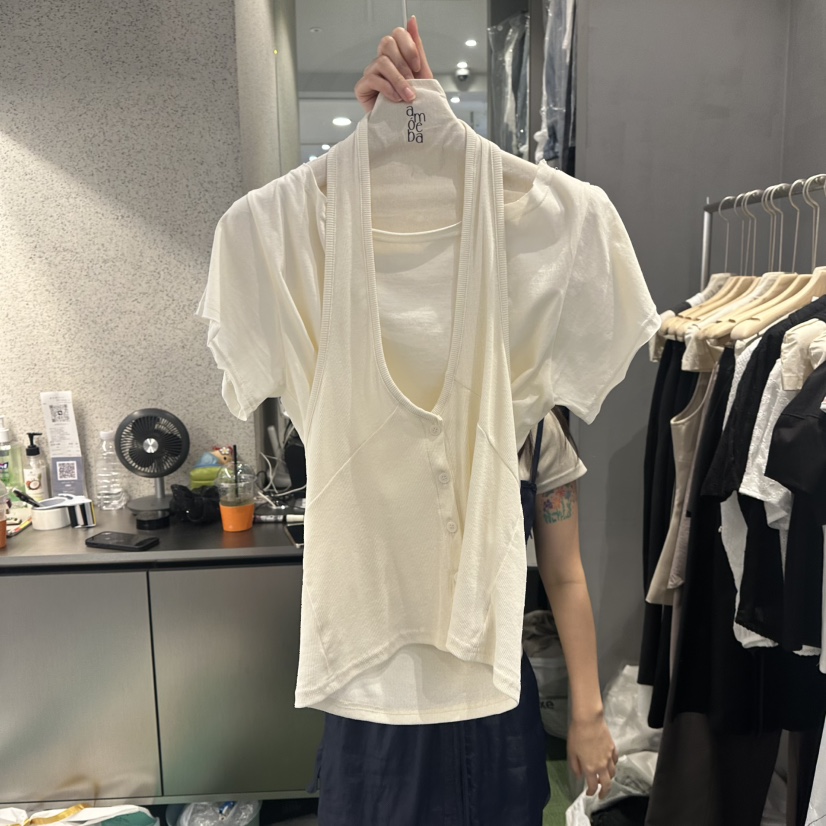 AMOEBA韓國直郵㊣東大門實拍女裝新款人氣熱賣時尚套裝兩件套AMOEBA套裝圖色3