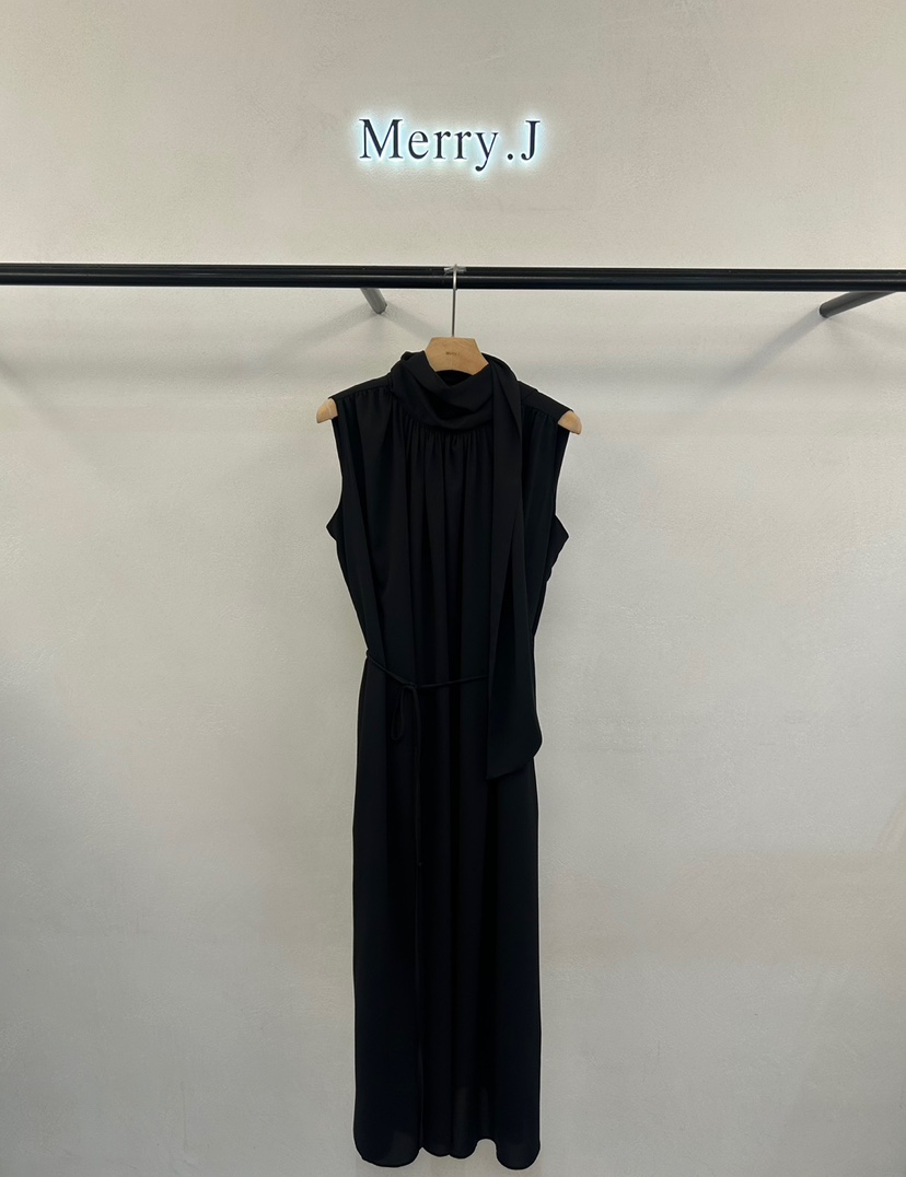 MERRY-J韓國㊣直郵東大門代購女裝新品時尚熱賣連衣裙含腰繩MERRY-J連衣裙圖色2