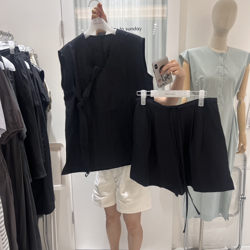 MONDAY TO SUNDAY韓國㊣直郵東大門代購女裝新品25春夏短褲MONDAY TO SUNDAY短褲