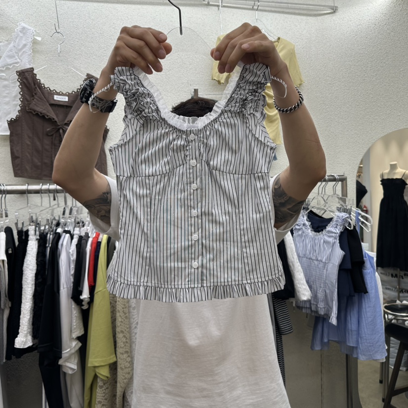 MAGOT韓國直郵㊣東大門實拍女裝新款推薦熱賣休閑時尚吊帶背心IIIΛGOT/MAGOT吊帶/背心圖色2