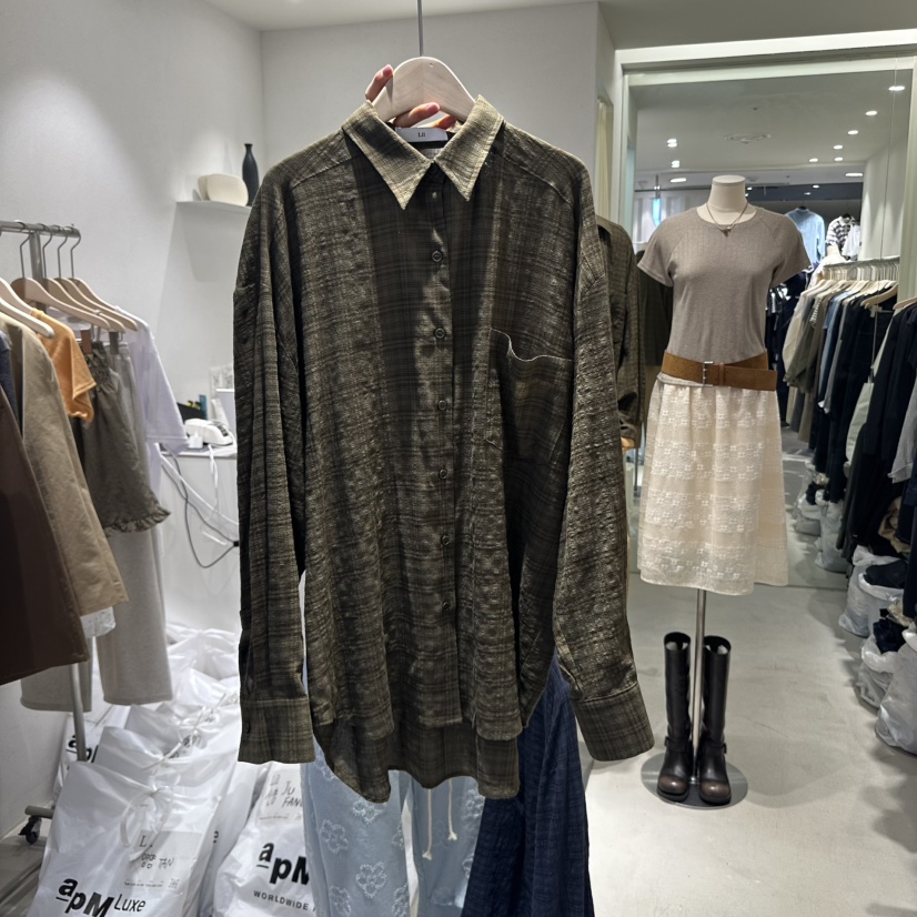 LIL韓國直郵㊣東大門實拍女裝新品時尚熱賣推薦25春夏襯衫蕾絲衫LIL襯衫/蕾絲衫圖色2