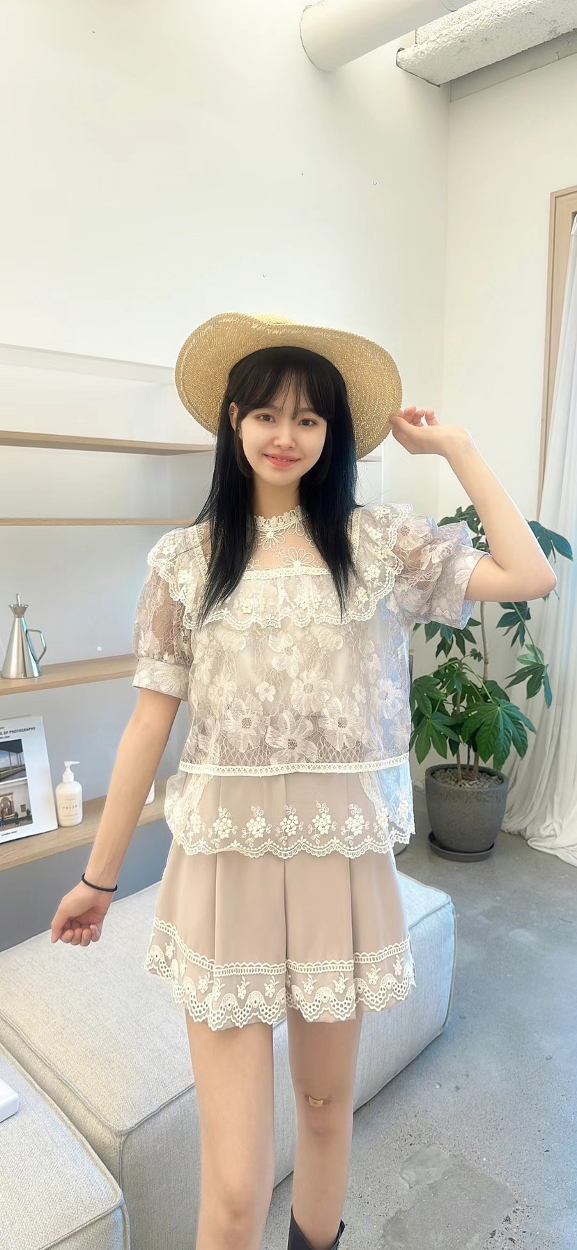 YARD直郵韓國代購㊣女裝新款25春夏人氣推薦襯衫蕾絲衫羊毛YARD襯衫/蕾絲衫