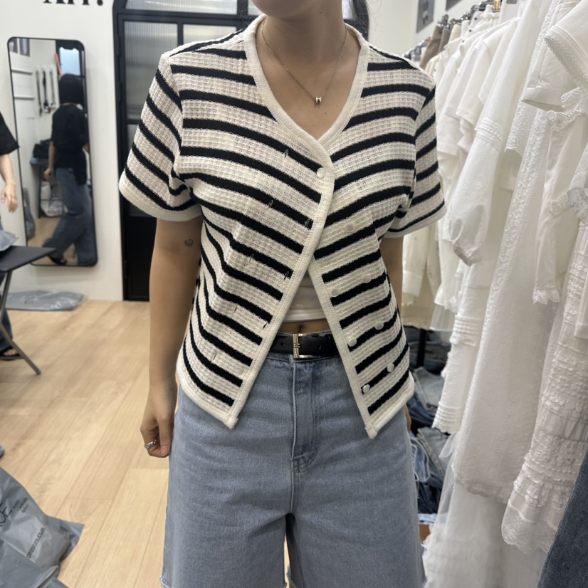 ARR韓國直郵㊣東大門實拍女裝新品時尚25春夏人氣針織衫開襟衫ARR針織衫