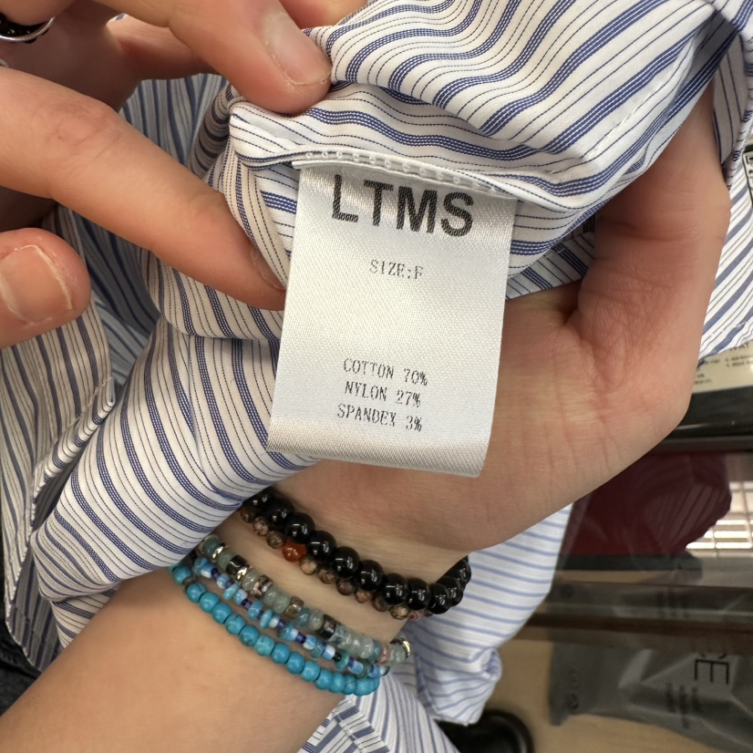 LTMS韓國㊣直郵東大門代購女裝新款25春夏人氣時尚襯衫蕾絲衫LTMS襯衫/蕾絲衫