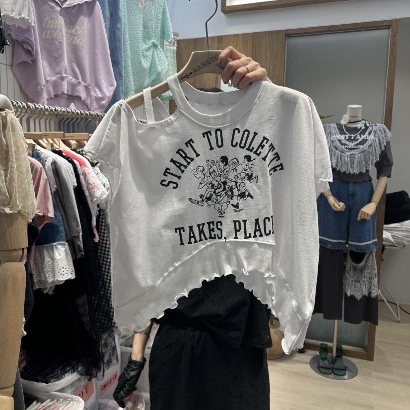 MARI CO直郵韓國代購㊣女裝新品熱賣推薦休閑人氣時尚25春夏T恤MARI COT恤圖色2