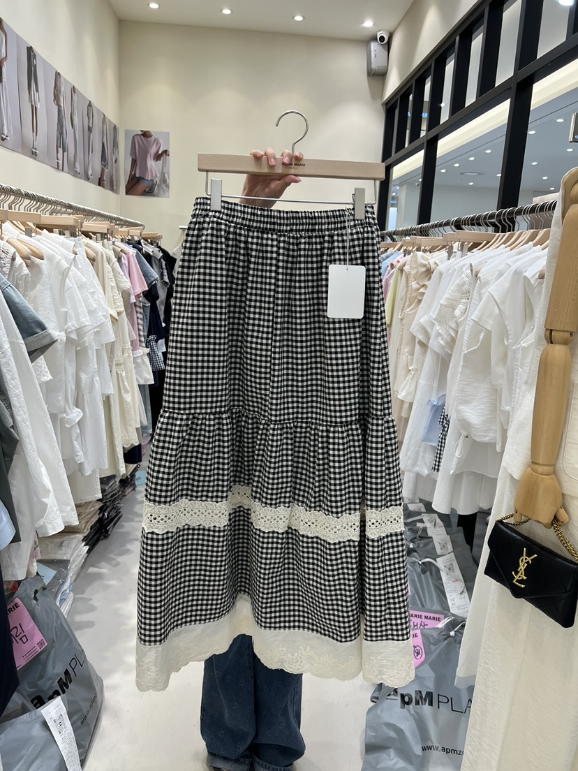 MARIE MARIE直郵韓國代購㊣女裝新品熱賣25春夏人氣長裙蕾絲MARIE MARIE長裙圖色1