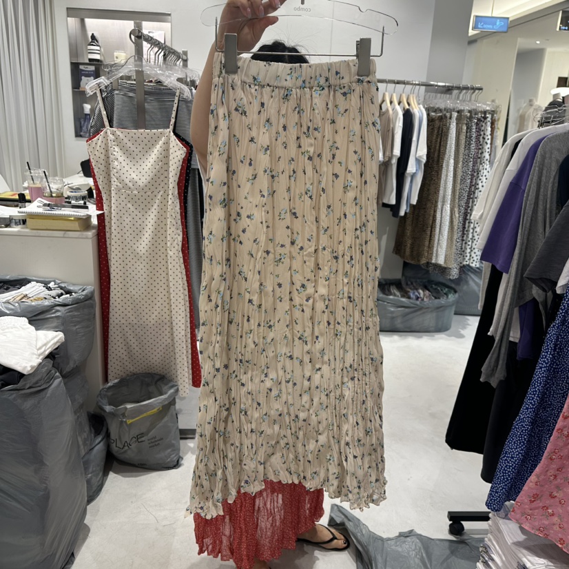 COMBO韓國直郵㊣東大門實拍女裝新品人氣休閑25春夏熱賣長裙COM_BO長裙