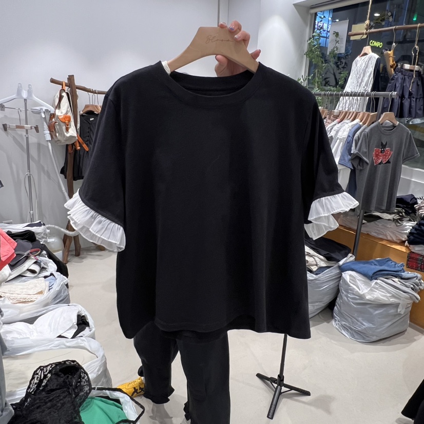 BLOOM直郵韓國代購㊣女裝新品人氣休閑時尚25春夏推薦熱賣T恤BLOOMT恤圖色2
