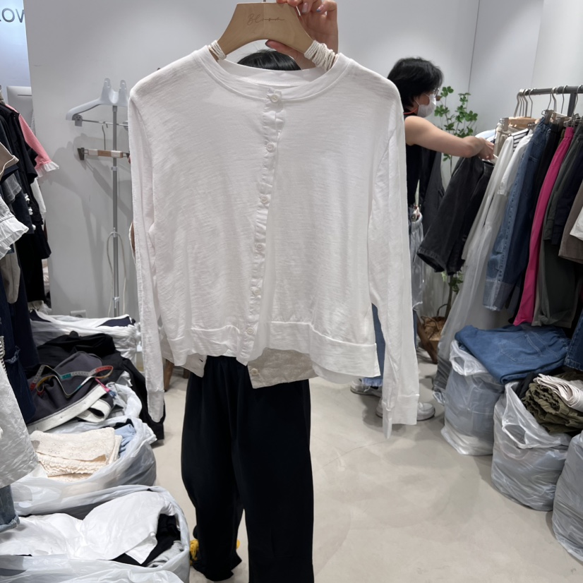 BLOOM韓國㊣直郵東大門代購女裝新品25春夏休閑熱賣長袖T恤BLOOM長袖T恤圖色1