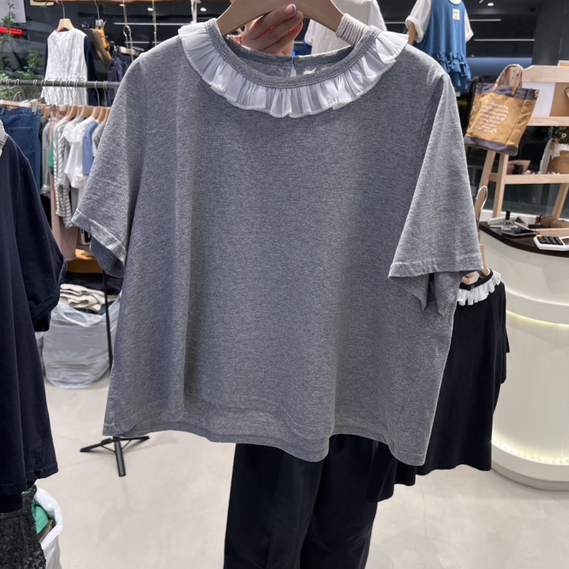 BLOOM直郵韓國代購㊣女裝新款25春夏熱賣人氣休閑時尚推薦T恤BLOOMT恤圖色2