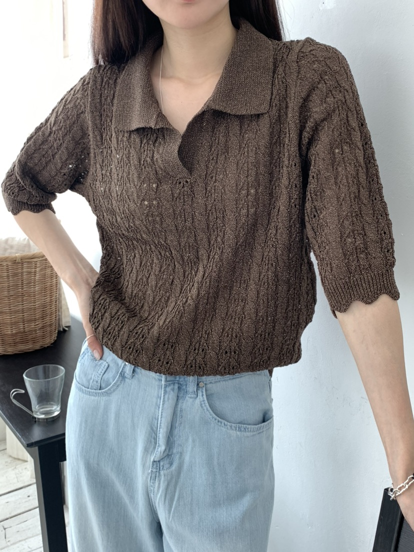 EOMPIT韓國直郵女士新品真品25春夏時尚人氣休閑推薦針織衫EOMPIT針織衫