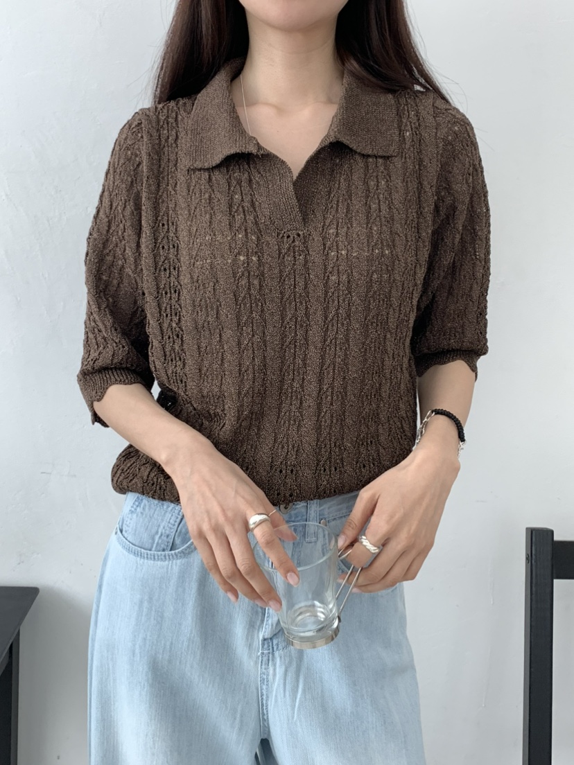 EOMPIT韓國直郵女士新品真品25春夏時尚人氣休閑推薦針織衫EOMPIT針織衫圖色2