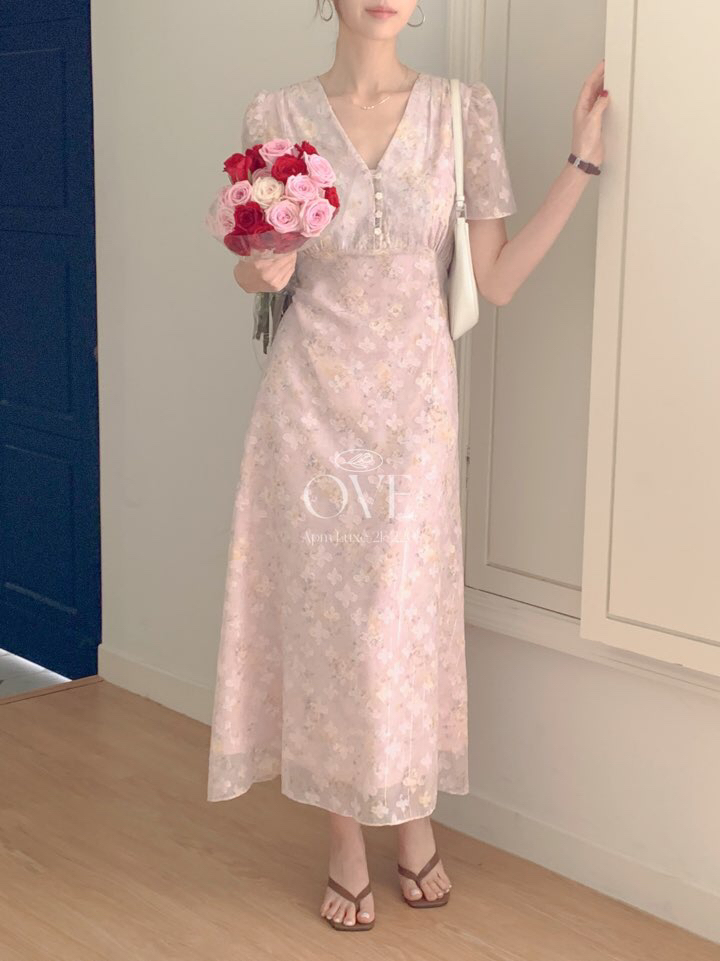 OVE東大門直郵女士新品人氣25春夏時尚真品熱賣職業休閑連衣裙OVE連衣裙