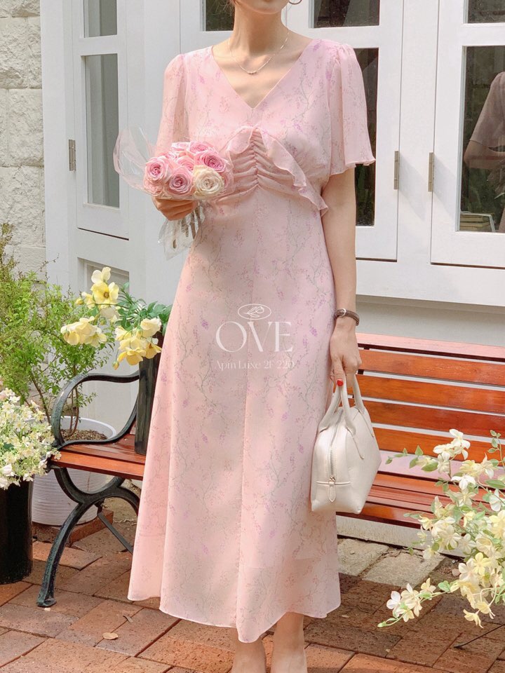 OVE韓國直郵女裝新品休閑推薦熱賣真品時尚職業25春夏連衣裙OVE連衣裙