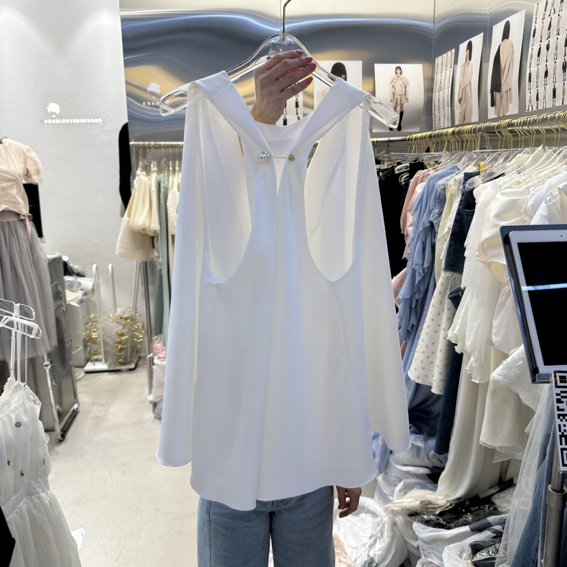 CHARLES THE SECOND韓國代購女裝新品25春夏休閑吊帶背心CHARLES THE SECOND/CHEAP-CHIC吊帶/背心