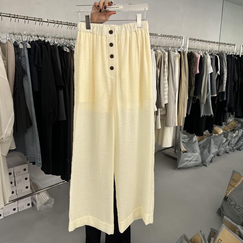 DOUBLE STANDARD/LE SMOKING/MAISONSTAFF東大門代購女裝新款25春夏休閑褲MAISONSTAFF休閑褲