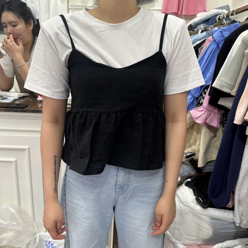 J.RITZY東大門實拍女士新款25春夏人氣職業推薦休閑吊帶背心J.RITZY吊帶/背心圖色2