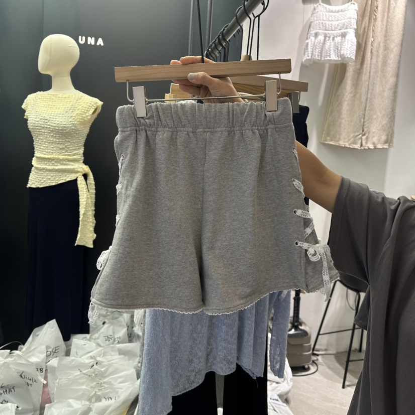 UNA/THE MAY東大門代購女士新品人氣25春夏職業休閑短褲蕾絲THEMAY/UNA短褲