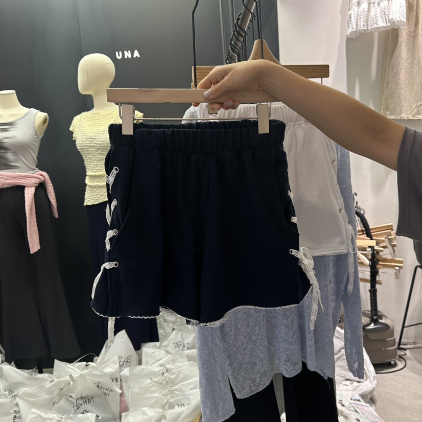 UNA/THE MAY東大門代購女士新品人氣25春夏職業休閑短褲蕾絲THEMAY/UNA短褲圖色2