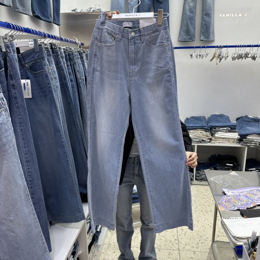 VANILLA J韓國代購女裝新款熱賣真品25春夏時尚人氣牛仔褲VANILLA J牛仔褲
