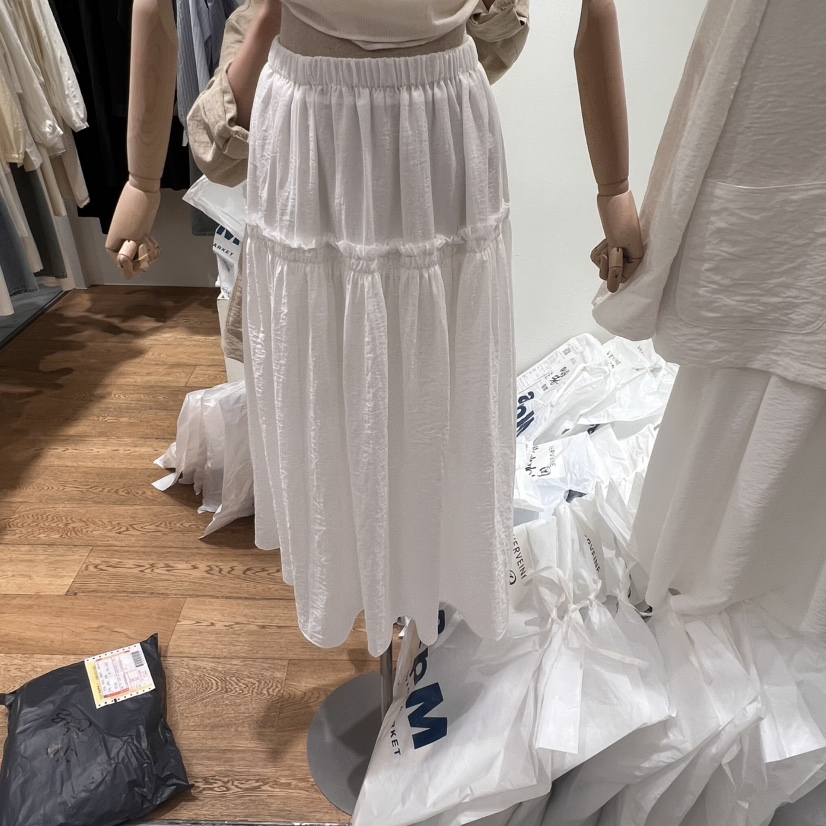VERVEINE東大門實拍女裝新品職業真品25春夏半身裙中短裙荷葉邊VERVEINE半身裙/中短裙