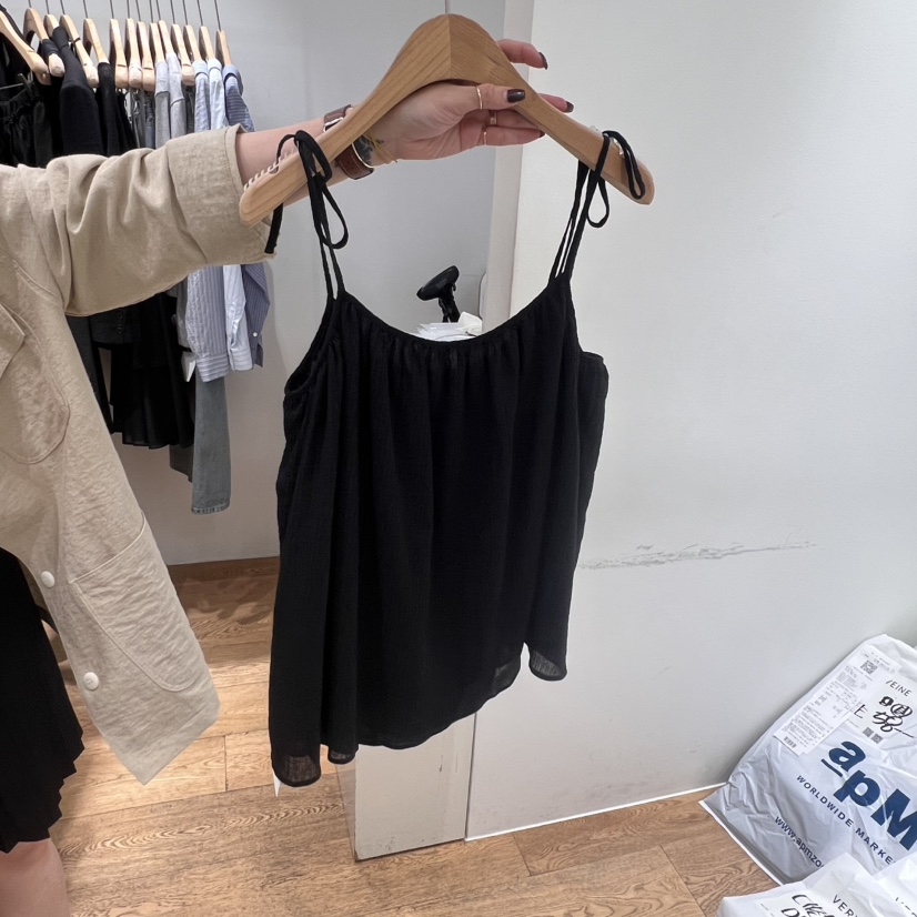 VERVEINE韓國直郵女裝新品人氣25春夏職業真品吊帶背心紐扣VERVEINE吊帶/背心