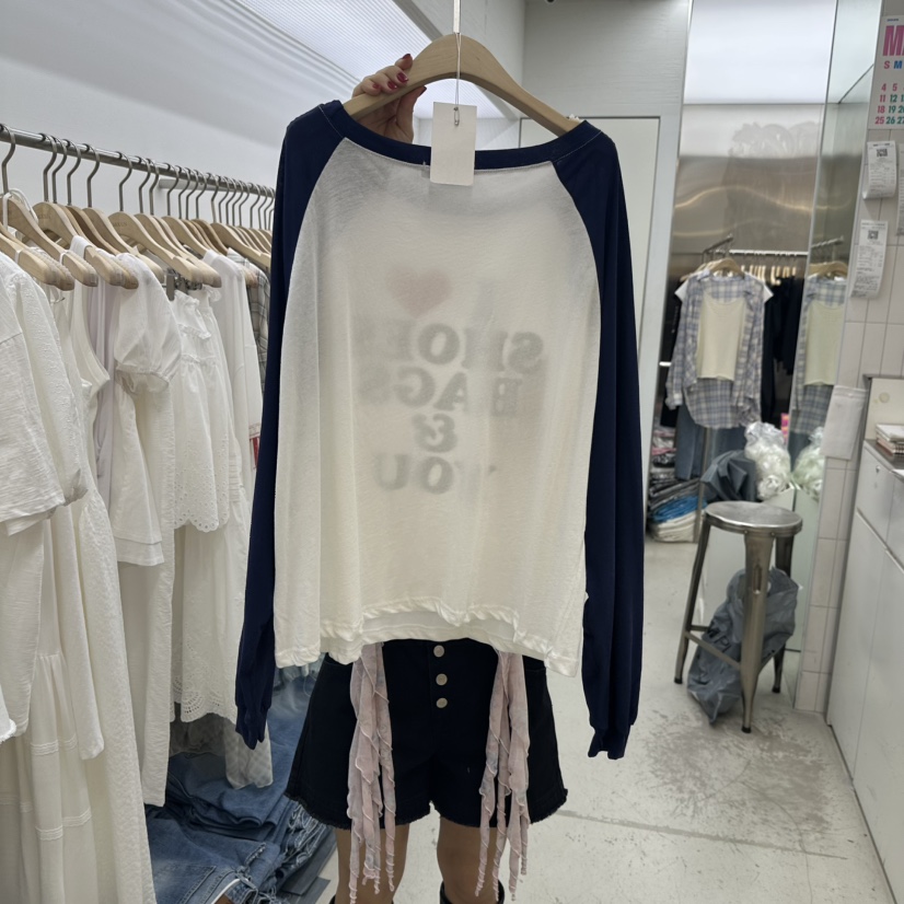 MIXXIN東大門代購女裝新品熱賣職業人氣推薦25春夏真品長袖T恤MIXXIN長袖T恤