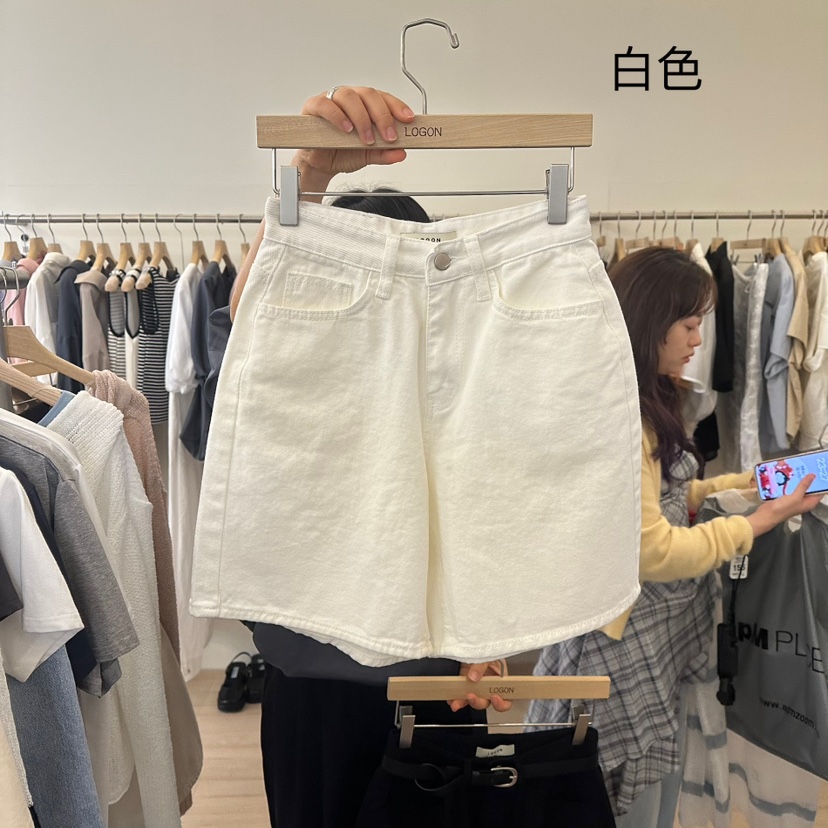 LOGON東大門代購女士新品人氣職業25春夏熱賣休閑短褲不含腰帶LOGON短褲圖色2