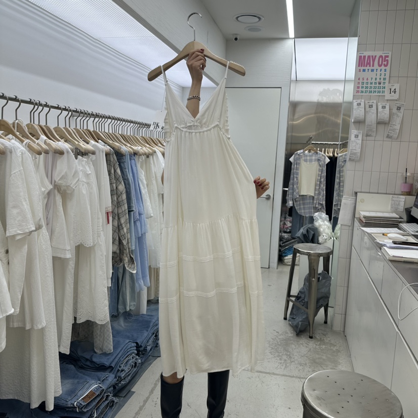 MIXXIN東大門代購女裝新款時尚25春夏真品熱賣職業連衣裙蕾絲MIXXIN連衣裙