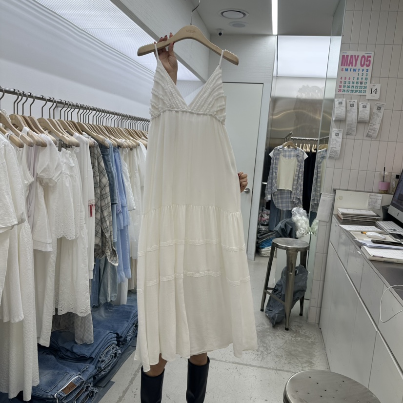 MIXXIN東大門代購女裝新款時尚25春夏真品熱賣職業連衣裙蕾絲MIXXIN連衣裙