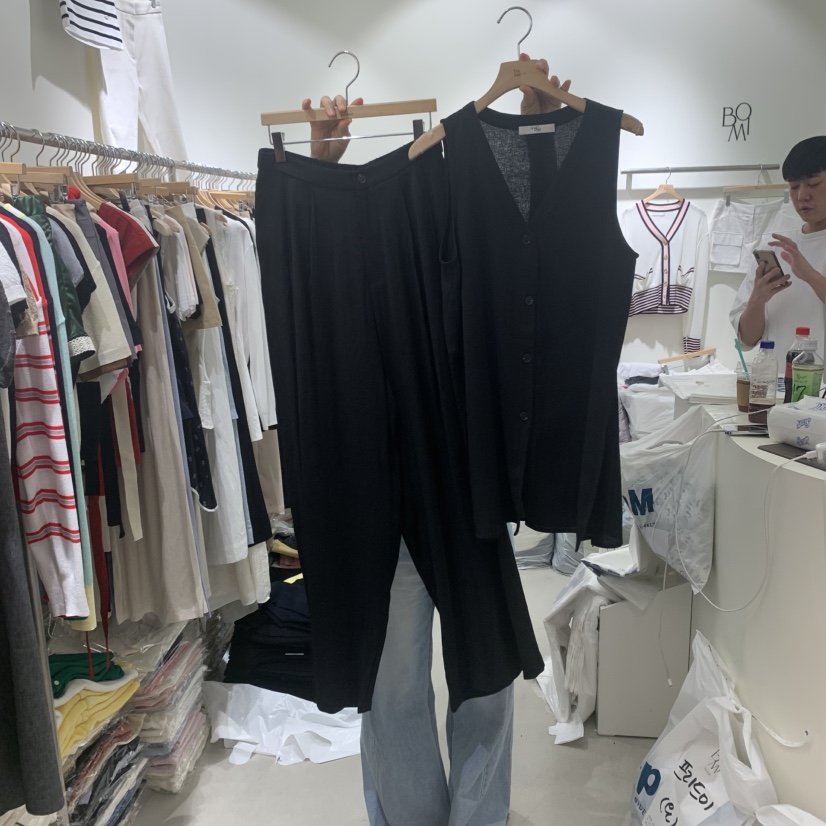BY BOMI韓國代購女裝新品休閑推薦時尚人氣熱賣套裝不含腰帶BY BOMI套裝圖色2