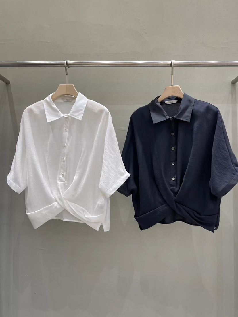 MU i東大門代購女士新款休閑真品25春夏職業熱賣襯衫蕾絲衫Mu:i-Q襯衫/蕾絲衫
