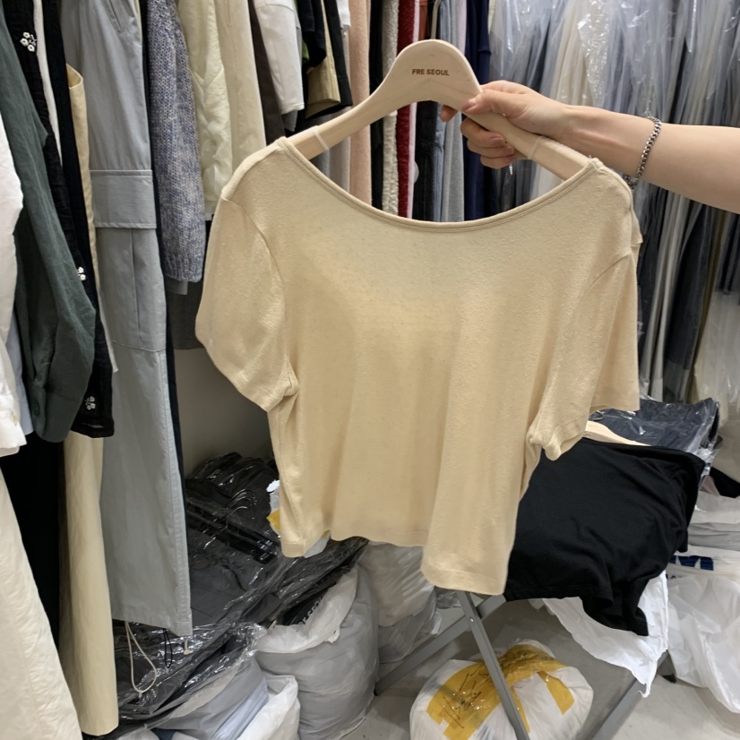 FRE韓國代購女裝新款休閑人氣真品推薦職業25春夏熱賣T恤天絲FRET恤圖色3