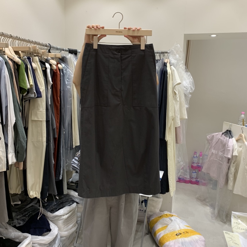 FRE東大門實拍女士新款職業休閑時尚25春夏人氣半身裙中短裙FRE半身裙/中短裙圖色2