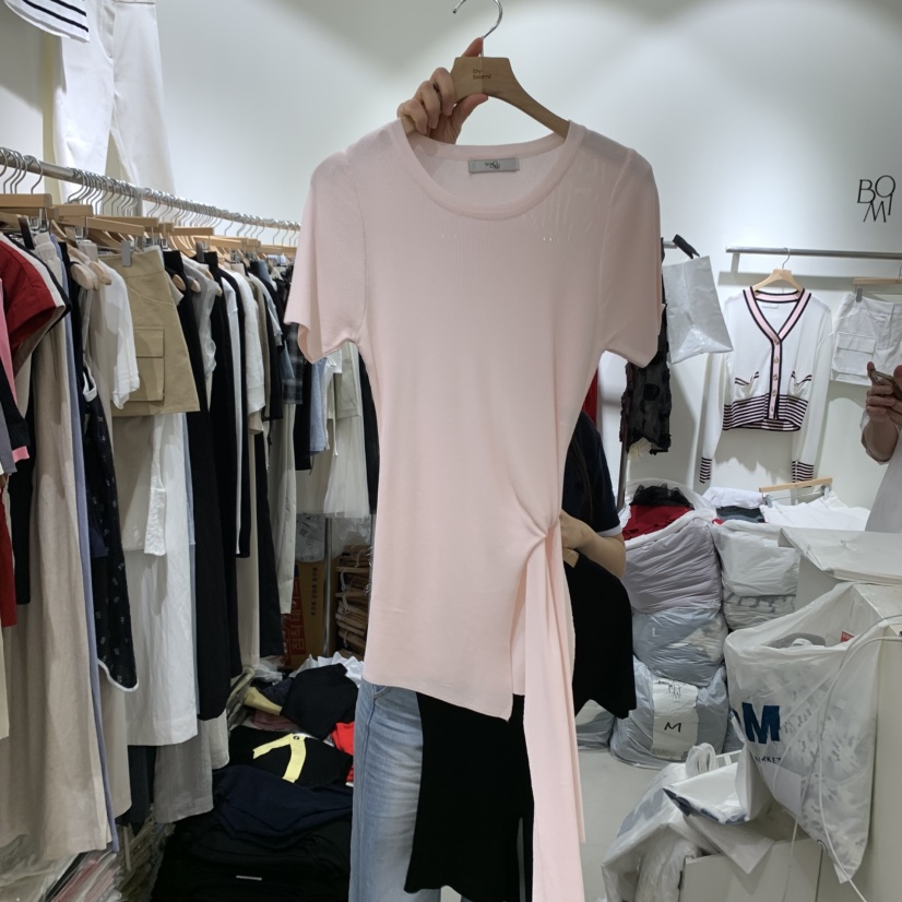 BY BOMI韓國代購女士新品時尚推薦職業人氣真品25春夏休閑T恤BY BOMIT恤圖色2