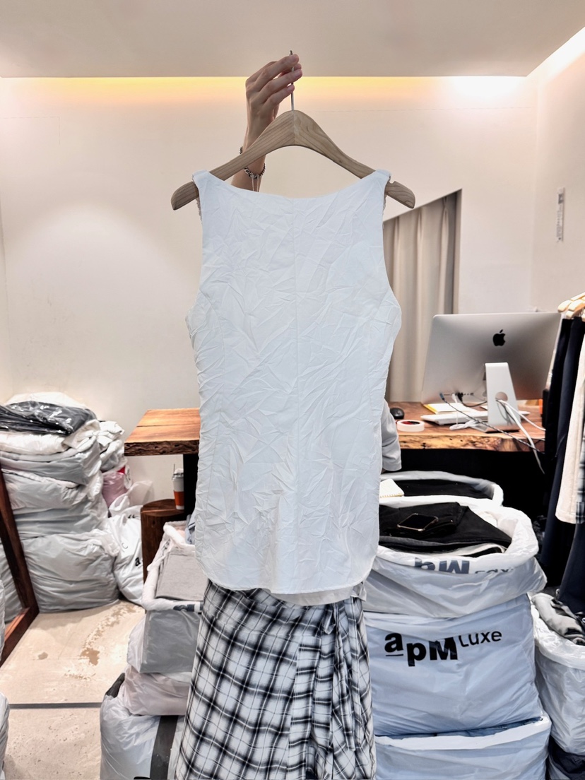 FRIC東大門直郵女士新品職業人氣真品推薦時尚吊帶背心褶皺FRIC吊帶/背心