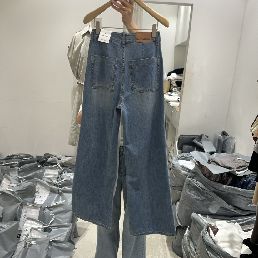 URBANSTORY/REMAKING東大門代購女士新品真品25春夏牛仔褲口袋Remaking/URBANSTORY牛仔褲