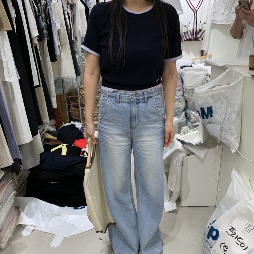 BY BOMI韓國代購女士新品時尚推薦25春夏職業真品休閑熱賣T恤BY BOMIT恤圖色2