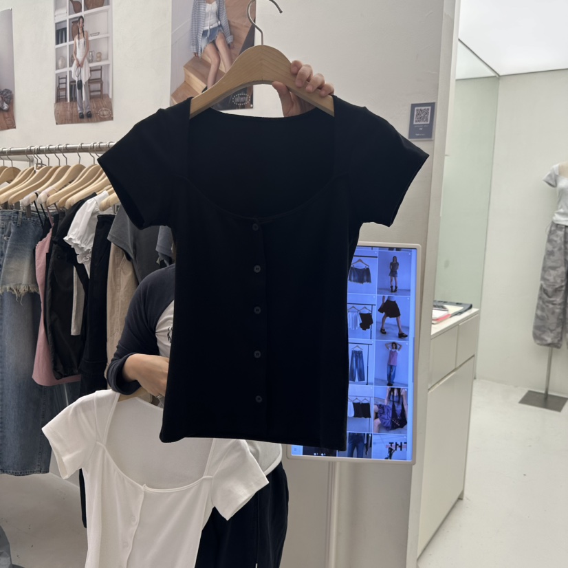 CHAV韓國直郵女裝新款推薦休閑人氣真品時尚熱賣職業25春夏T恤CHAVT恤圖色3
