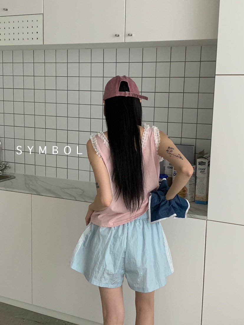 SYMBOL韓國直郵㊣東大門實拍女裝新款時尚熱賣休閑吊帶背心SYMBOL吊帶/背心
