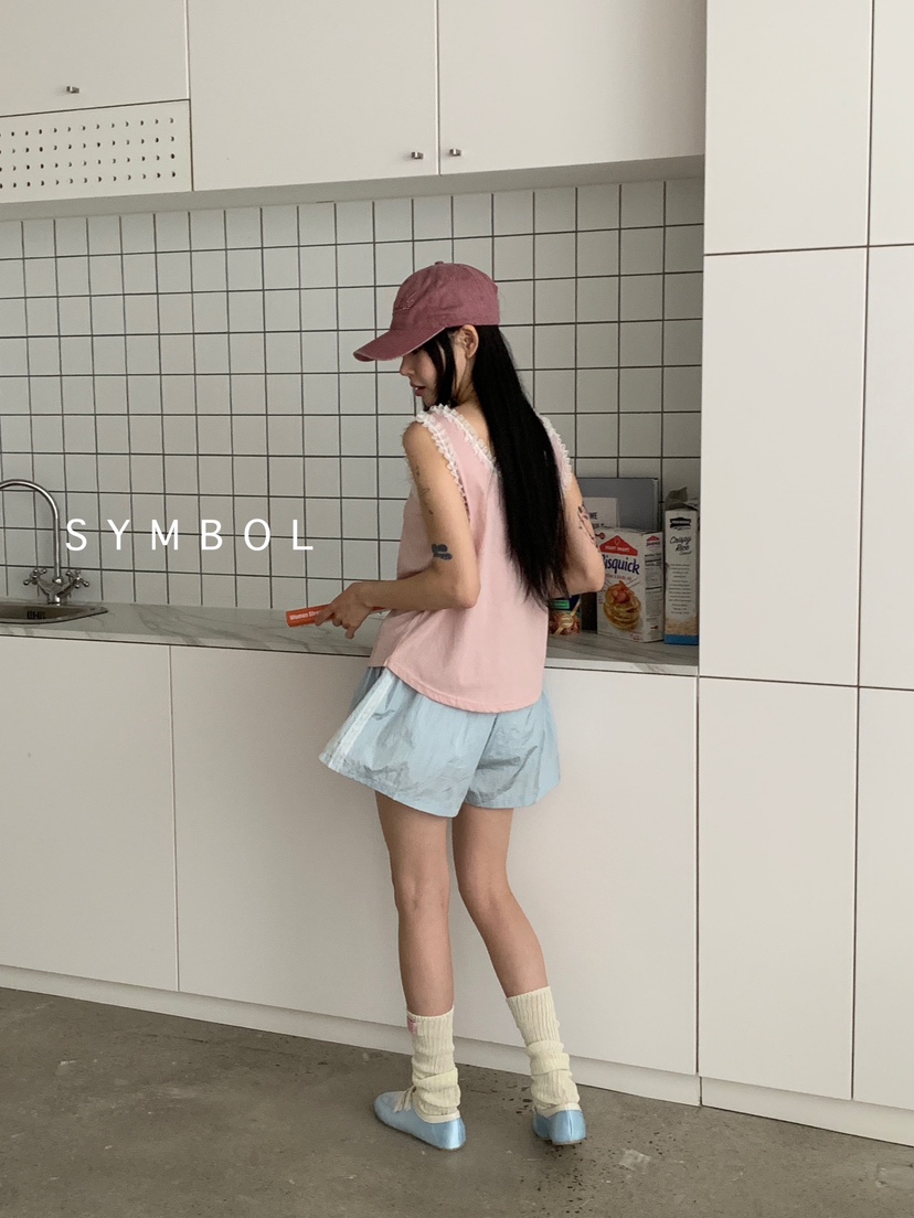 SYMBOL韓國直郵㊣東大門實拍女裝新款時尚熱賣休閑吊帶背心SYMBOL吊帶/背心